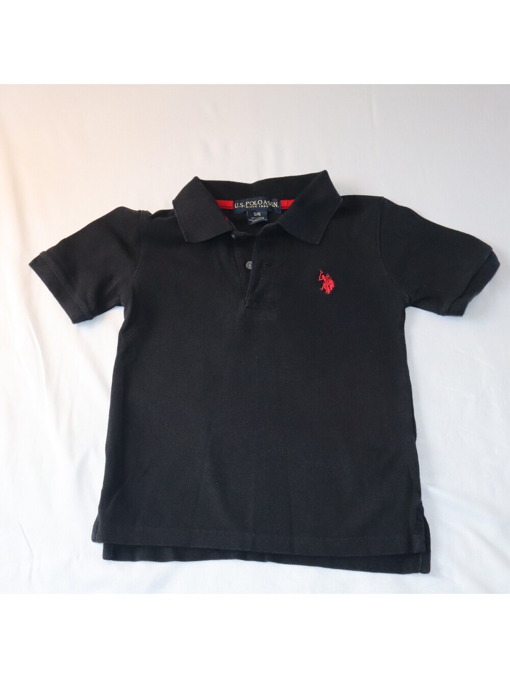 U.S. Polo Assn. Boys Polo Shirt Size 5/6 Black